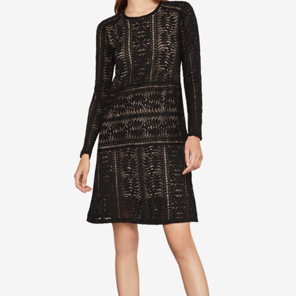 BCBGMaxAzria Dresses & Skirts - BCBGMAXAZRIA Black Lace Shift Dress - Large